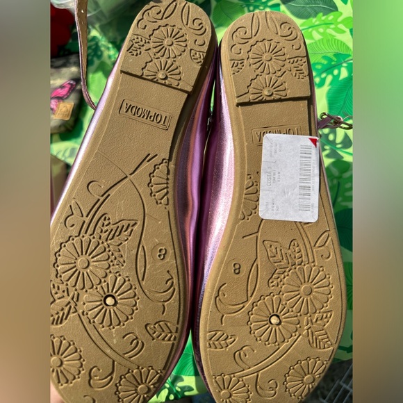 🎄SALE🎁 Top Moda Mary Jane Flats Metallic Purple/Pink Size 8 - Picture 3 of 3